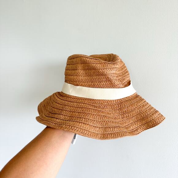 Madewell Packable Braided Straw Hat in Warm Nutmeg - Picture 2 of 4